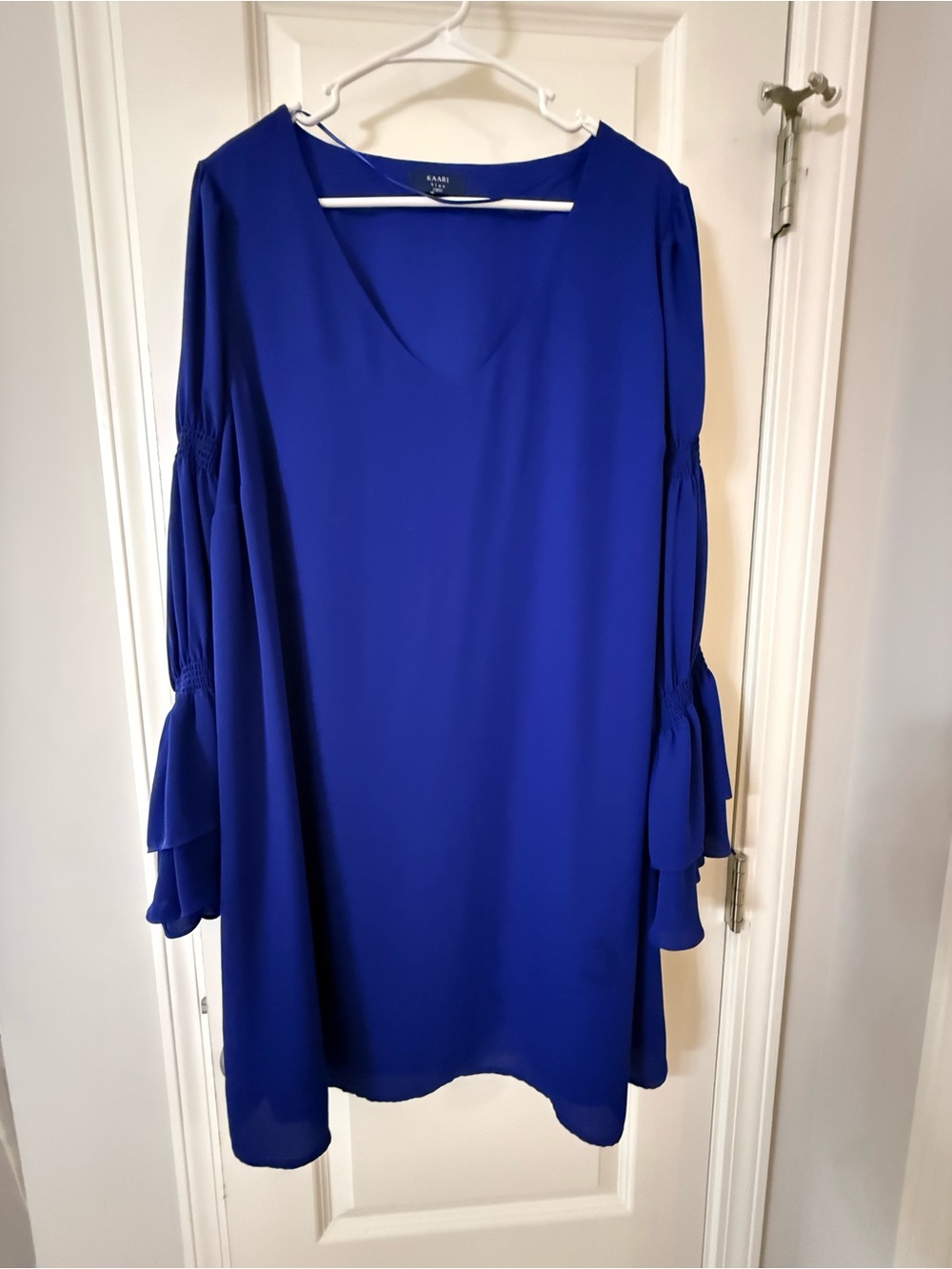 Kaari Blue Royal Blue Long Sleeve Dress